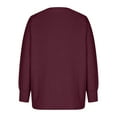 thumbnail image 6 of Leesechin Womens Fall Sweater Dresses Casual Oversized Cable Knit Chunky Pullover Crewneck Long Sleeve Short Sweater Dress Wine, 6 of 8