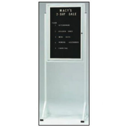 Aarco Products FMD3624 Jumbo Double Freestanding Pedestal Letterboard with Locking Door