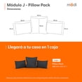 thumbnail image 2 of Set de 3 Cojines Complementarios para Sala Adapti Gris Carbón | Modulo J, 2 of 9