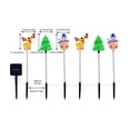 thumbnail image 2 of 6-Pack of Moving Christmas Lights, LED Solar Christmas Lights Outdoor Waterproof, Animated Tree & Reindeer Garden Light, Dual Power Holiday Decor for Yard, Pathway, Patio, 2 of 7