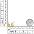 thumbnail image 3 of Gem Stone King 925 Sterling Silver Yellow Citrine and White Topaz Earrings for Women (2.46 Cttw, Gemstone November Birthstone, Oval 9X7MM), 3 of 5