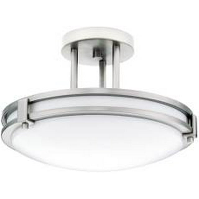 Lithonia Éclairage 11750 BN M4 Saturn Rond 2 Energy Star 13 Pouces Semi Flush Light, Nickel Brossé