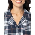thumbnail image 4 of Fruit of the Loom Women's Beyond Soft Long Sleeve Button Down Flannel Sleepshirt, Sizes S-4X, 4 of 9