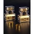 thumbnail image 3 of Battery Terminal Connectors, 0/2/4/6/8/10 AWG Battery Terminals, Heavy Duty Car Battery Terminal, Top Post Multiple Battery Terminal (Silver+Gold), 3 of 12
