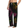thumbnail image 2 of Balery Butterfly print Men's Pajama Pants,Ultra Lightweight Pjs,Lounge Pant-Medium, 2 of 9