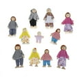 thumbnail image 4 of Dollhouse family dolls small wooden toy set figures dressed characters children, 4 of 9