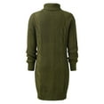 thumbnail image 5 of Prolriy Sweater Dresses for Women 2024 Trendy Womens Pullover Sweater Turtleneck Long Sleeve Solid Winter Knit Sweater Dress Womens Sweater Dress A M, 5 of 5