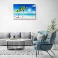 thumbnail image 4 of Palm Tree Wall Art Canvas Beach Themed Coastal Decor Blue Ocean Prints Pictures Artwork for Walls Modern Stretched and Framed Ready to Hang12x16inches, 4 of 6