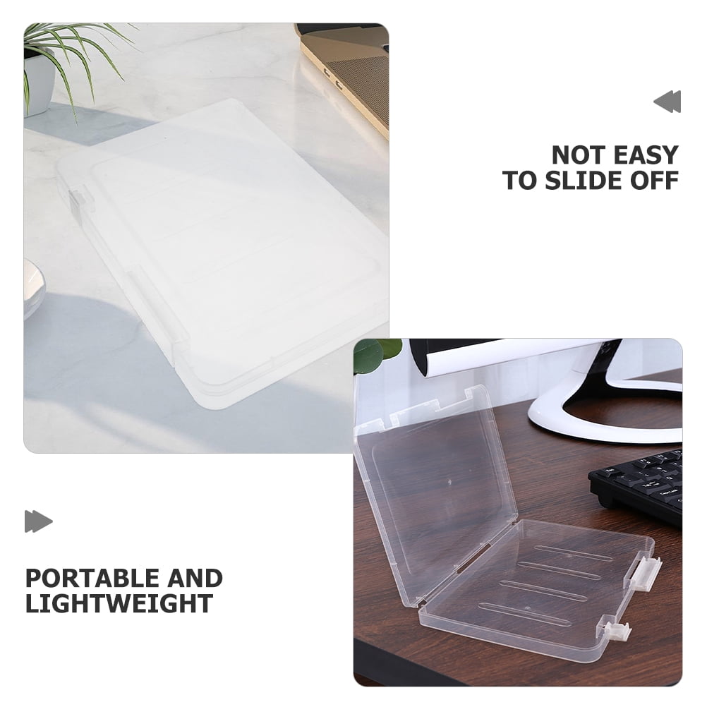 WHAMVOX  6 Pcs Clear Bins Storage Organization Organizer File Box Office