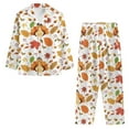 thumbnail image 3 of Renewold Fall Maple Leaves Turkey Pajama Set for Women Walking Jogger Tracksuit Warm Long Sleeve Athletic Clothing Button Down Sleepwear 2 Packs Snug-Fit Cozy Loungewear Size 2XL, 3 of 6