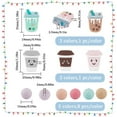 thumbnail image 5 of 48PCS Coffee Silicone Focal Beads Drink Silicone Rubber Beads Cute 3D Cartoon Milktea Cup Loose Spacer Double Sided Beads Bulk for Beading Pens Keychain Making Kit Bracelet Crafts, 5 of 5