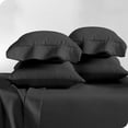 thumbnail image 1 of Bare Home Premium 1800 Ultra-Soft Double Brushed Microfiber Pillowcase Bulk Pack, King, 4 Pack, Black, 1 of 5