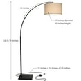 thumbnail image 2 of Brightech Logan Arc Standing Floor Lamp with LED Bulb and Drum Shade, Black, 2 of 10