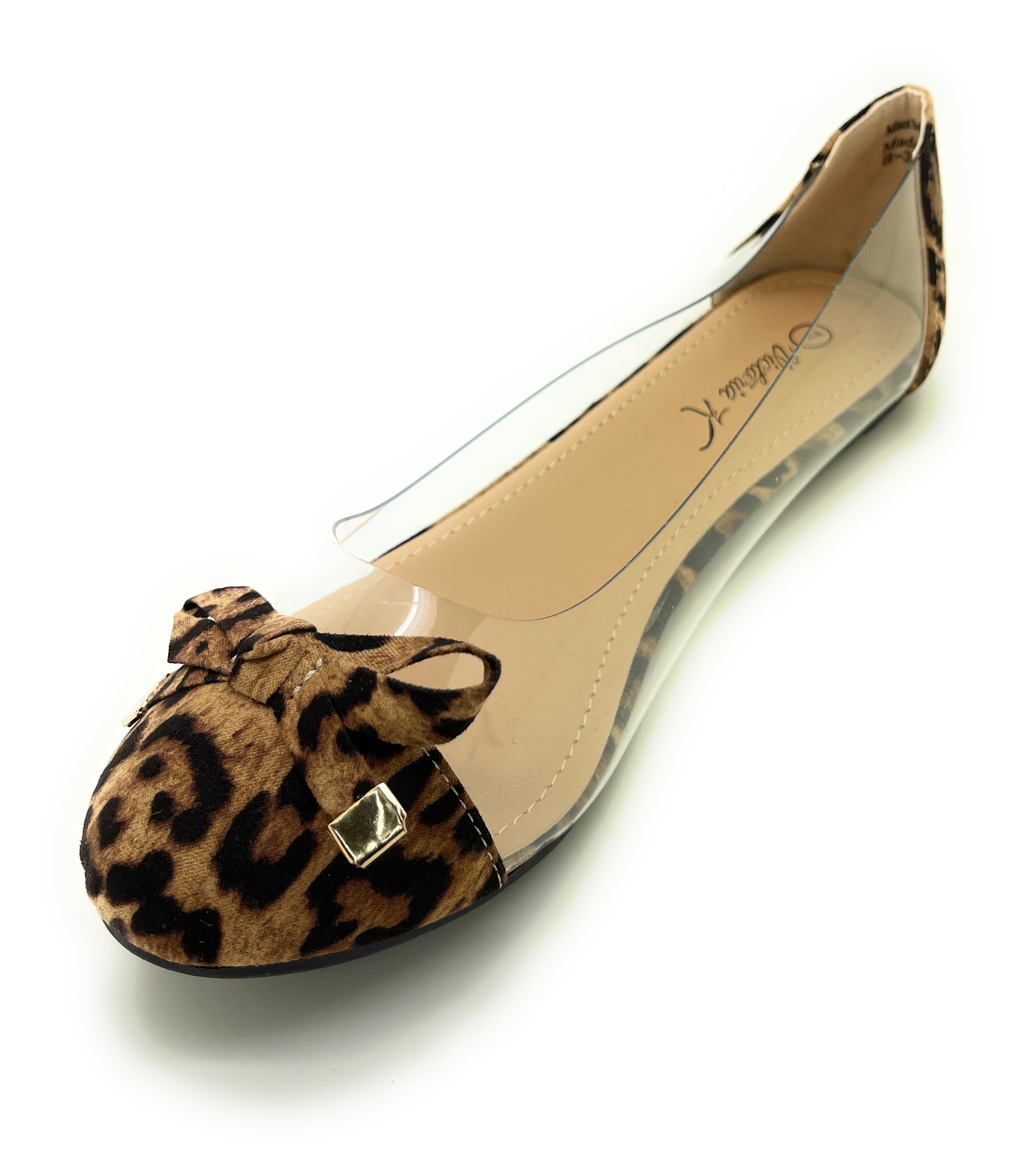 Animal Prints with Clear Sides Ballerina Flats