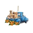 thumbnail image 4 of Ornements Suspendus Mignons en Forme de Chien de Voiture 3D, 4 of 9