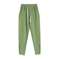 thumbnail image 2 of Pantalones largos para hombre, pantalones casuales de moda con cordones, pantalones elásticos con cierre de cremallera en el pie, pantalones deportivos para hombre., 2 of 3