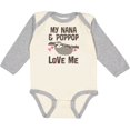 thumbnail image 3 of Inktastic Nana and Poppop Love Me Girls Long Sleeve Baby Bodysuit, 3 of 5