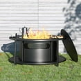thumbnail image 5 of Kullavik 25" Wood-Burning Smokeless Fire Pit with 37" Extension Table - Stainless Steel Outdoor Fireplace ,Wood Burning Fire Pit for Outside, 5 of 8