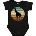 thumbnail image 3 of Inktastic Giraffe African Animal Retro Sunset Boys or Girls Baby Bodysuit, 3 of 5