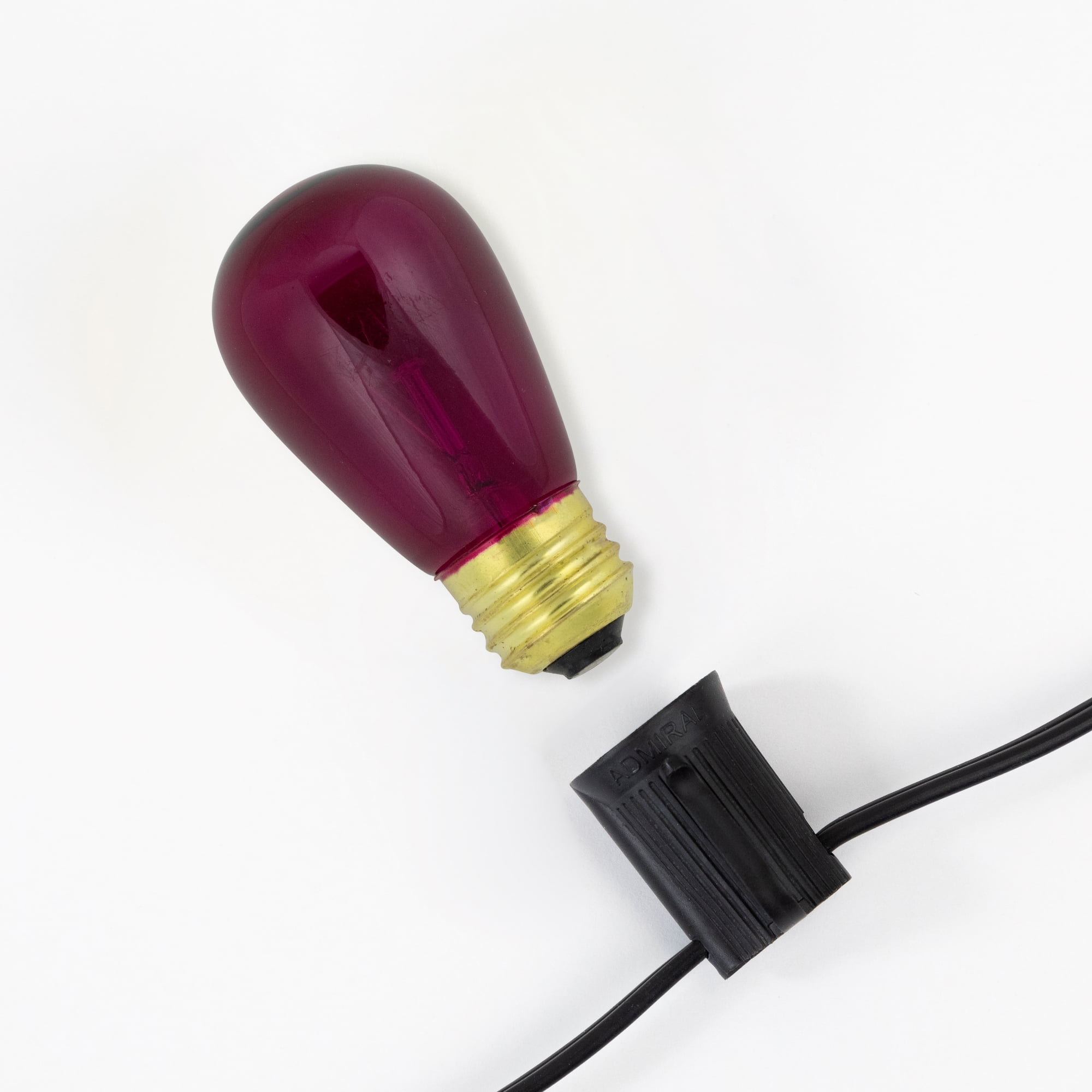 Northlight Transparent Incandescent S14 Edison Style Christmas Replacement Bulbs - Purple - Pack of