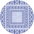 thumbnail image 1 of Ahgly Company Machine Washable Indoor Round Transitional Heavenly Blue Area Rugs, 7' Round, 1 of 7