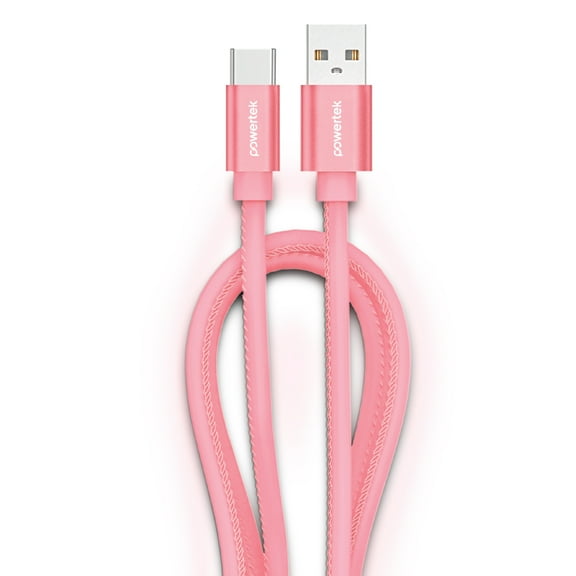 Liquipel Powertek Glow in the Dark USB-A to USB-C - Pink