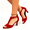 Red, variant on Women T-Strap Peep Toe High Heel Sandals, Ankle Buckle Stiletto Dress Party Pumps