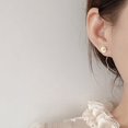 thumbnail image 3 of Pair Simple Small Wave Daisy Flower Earrings Lightweight Luxury Long, 3 of 5