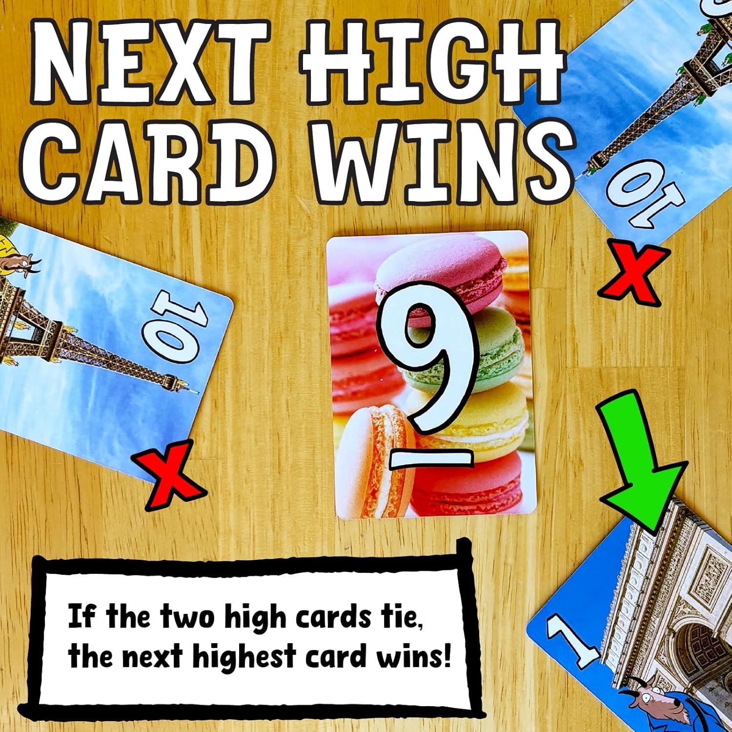 Messy Table Games French Goats in Trench Coats, Exciting New Card Game, Great for Game Night, Perfect for Kids and Adults, Ages 8 and up