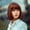 Brown, variant on Short Straight Bob Wig with Flat Bangs for Women, Synthetic Heat Resistant Fiber Fashion Daily Wear Wig Adjustable Cap(Hot Pink,30cm)