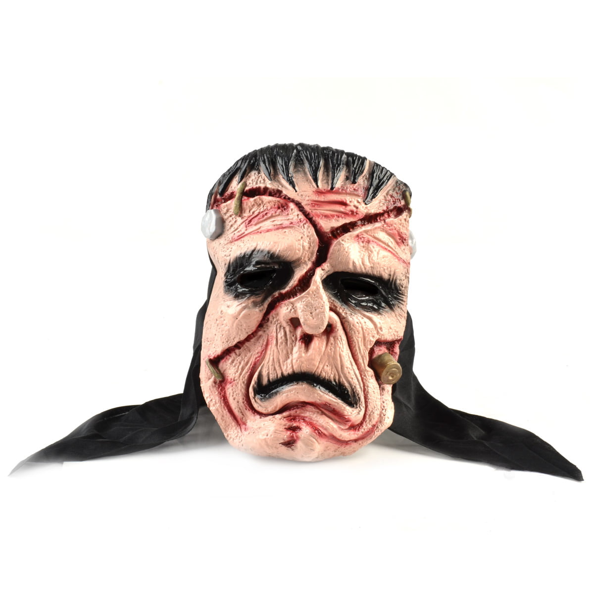 Halloween Scarface Ghost Mask with Screw Cap Rubber for Cosp