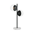 thumbnail image 3 of Living District LD6153BK Eclipse 2 Light Table Lamp with Clear Glass, Black, 3 of 4