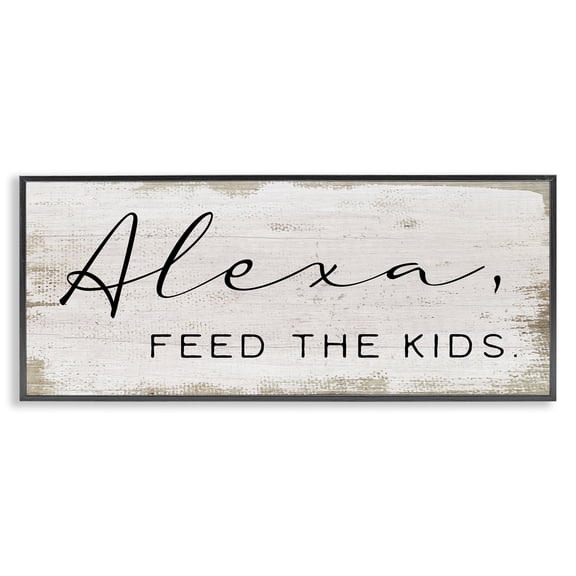 Stupell Industries Eclectic Feed The Kids Humor Black Framed Giclee Art, 24 x 10, by Lil' Rue