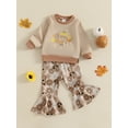 thumbnail image 4 of Baby Toddler Girl Halloween Outfits 0 6 12 18 24 Months 2T 3T Long Sleeve Embroidery Sweatshirt + Flare Pants Set Infant Clothes, 4 of 9