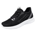 thumbnail image 2 of Women's Platforms Knit Slip On Sneakers Lace up Wide Toe Box Casual Running Shoes Breathable Non Slip Athletic Shoes, 2 of 5