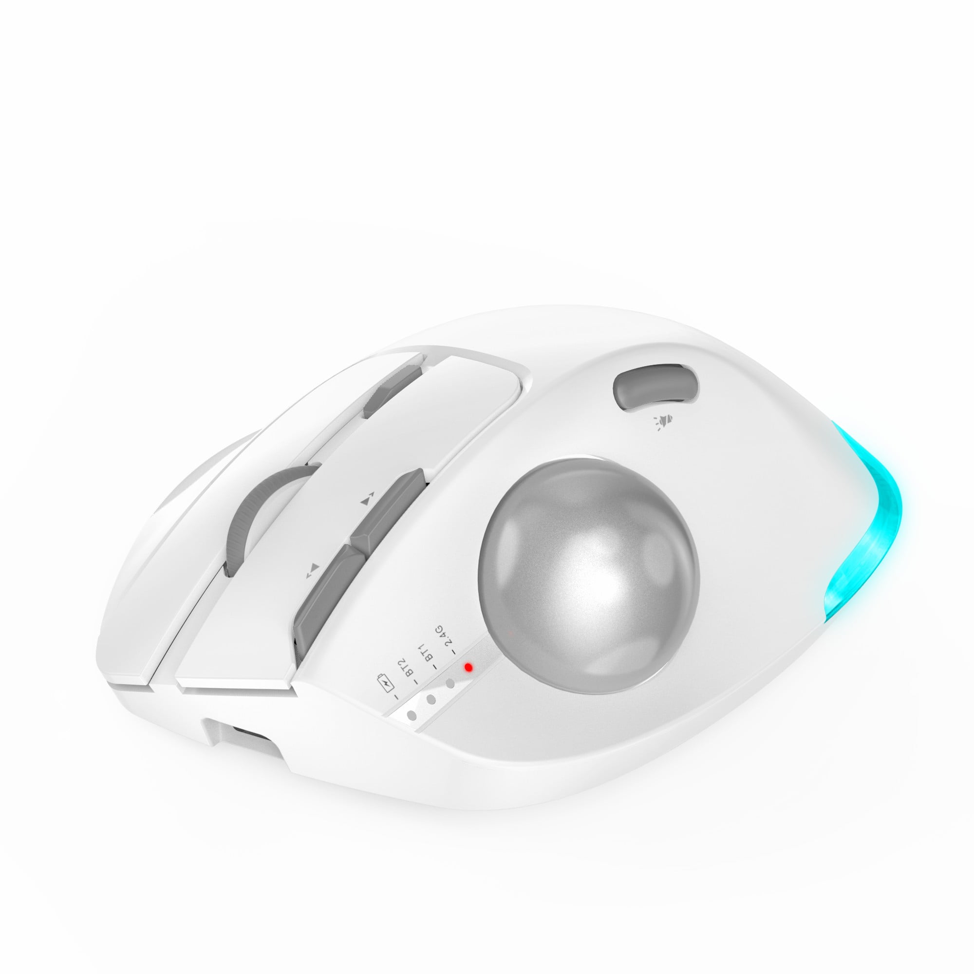 Bluetooth Trackball Mouse Ergonomic Rollerball 2.4G Wireless Mouse Programmable Buttons Thumb Control Mice Rechargeable Optical Mouse for 3 Devices
