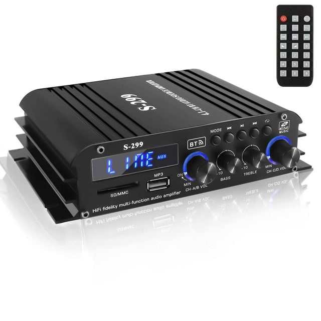 Receptor Amplificador de Audio Romicta 4.1 Canal 200W Bluetooth 5.0