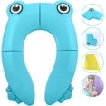 thumbnail image 1 of Asiento de inodoro plegable NQ para bebés azul, 1 of 5