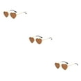 thumbnail image 1 of maskred PVC Heart-Shaped Glasses Non-Slide Silicone Nose Pads And Mulitple Colours For Chic Look Gold Metal tea color 3Set, 1 of 6