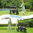 thumbnail image 4 of ELEMARA Stroller Wagon for 2 Kids, Foldable Wagon Stroller, Premium All Terrain Wagon for Kids, Kids Wagon Cart w/Removable Canopy, Adjustable Push/Pull Handle, Harnesses, Large Storage Bag, Black, 4 of 5