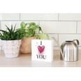 thumbnail image 4 of I Heart You White Heart Splash 5 x 5 Wood Tabletop Sign Plaque, 4 of 4