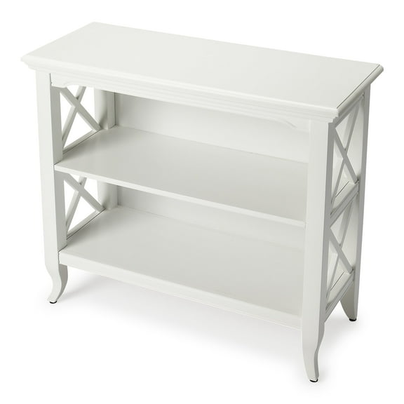 Butler Newport Glossy White Low Bookcase