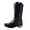 Noir, variante sur Leozcaa Bottes Mi-Mollet pour Femmes Bottines Cowboy Mode Boucle Habillées Automne et Hiver Bottes à Talons Bas