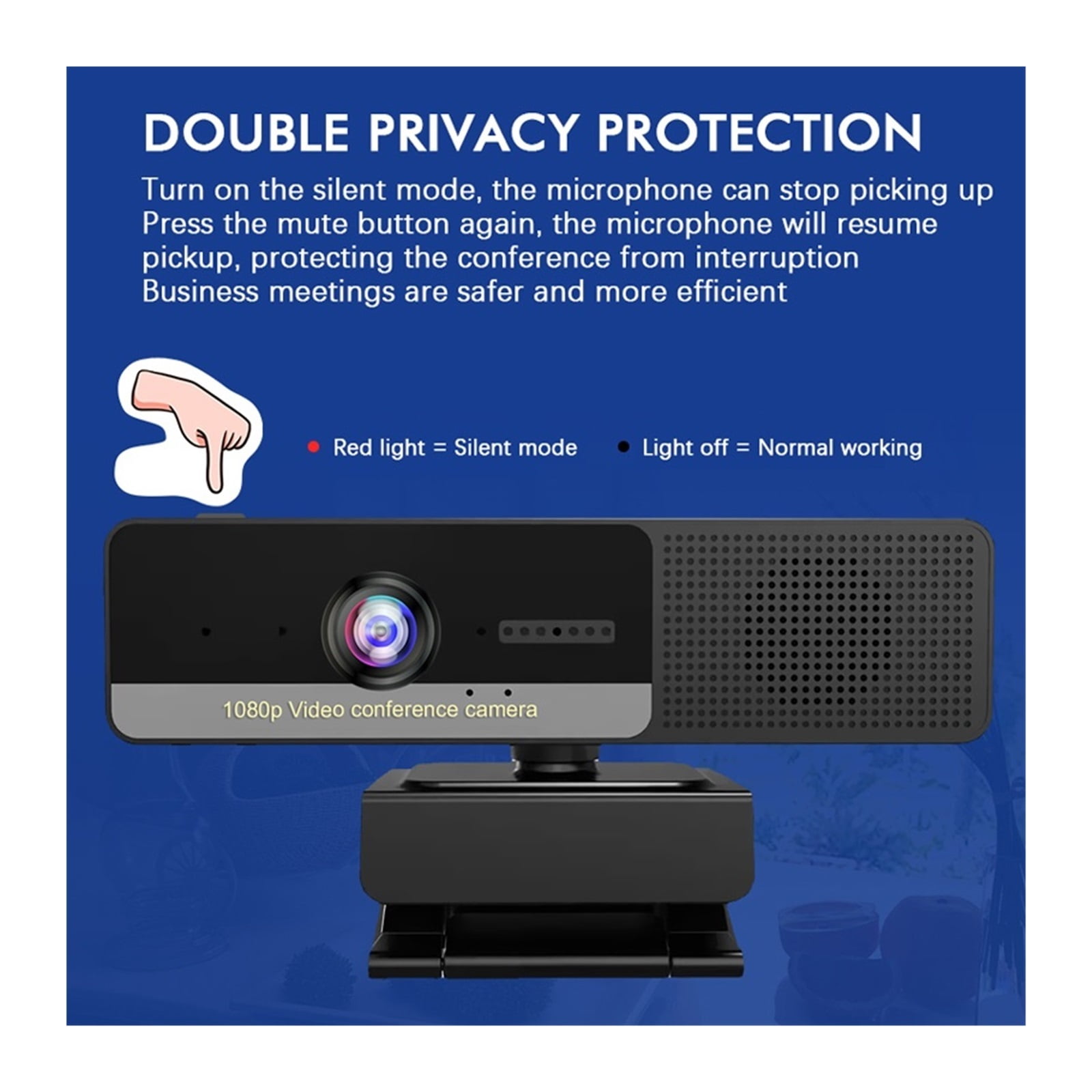 Webcam 1080P Full HD Web Camera With Speaker Microphone USB Web Cam For PC Computer Live Broadcast Laptop Mini Camera ,Full Clarity