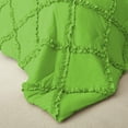 thumbnail image 4 of BedDecor 3 PC Luxury Diamond Ruffle "Parrot Green, Twin/Twin XL" 800 TC 100% Long Staple Egyptian Cotton Made Down Alternative Comforter, 4 of 5