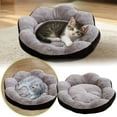 thumbnail image 7 of Winter Plush Pet Bed - 20" Flower Shaped Dog Bed with Removable Washable Cover, Thicken Anti- Cat Bed for Small Dogs & Puppies, Cozy Sleeping Nest Habitat, 7 of 7