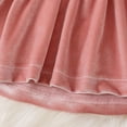 thumbnail image 6 of IBTOM CASTLE Vintage Princess Toddler Baby Girl Long Sleeve Velvet Ruffle Tutu Lace Dress Xmas Wedding Birthday Party Fall Winter Clothes 9-12 Months Pink, 6 of 8