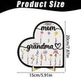 thumbnail image 3 of First Mom Now Grandma Customized Plaque, Personalized Mothers Day Birthday Gifts for Mom Grandma, Grandmas Garden Decor with Names, Custom Birth Moth Flower Wooden Sign Frame Craft, 3 of 8
