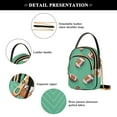 thumbnail image 4 of FORMRS Crossbody Bag for Women Quilted Travel Shoulder Cell Phone Purse with Chain Strap Handbag, Green American Footballs, 4 of 7