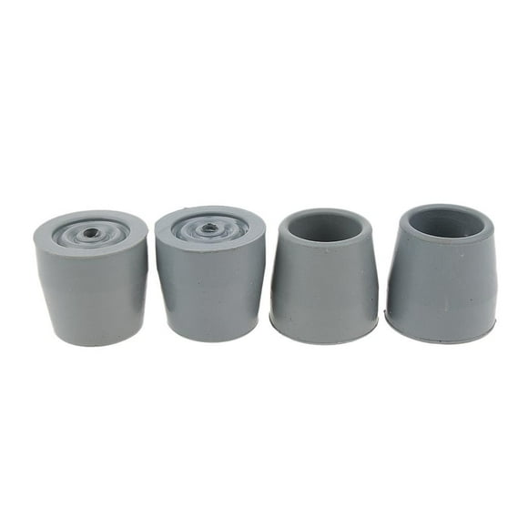 Almohadilla de Goma para Muletas de Bastón, 4 Uds., Parte Inferior de Extremo Resistente para Personas Mayores Discapacitadas gris Salvador Férulas de caña
